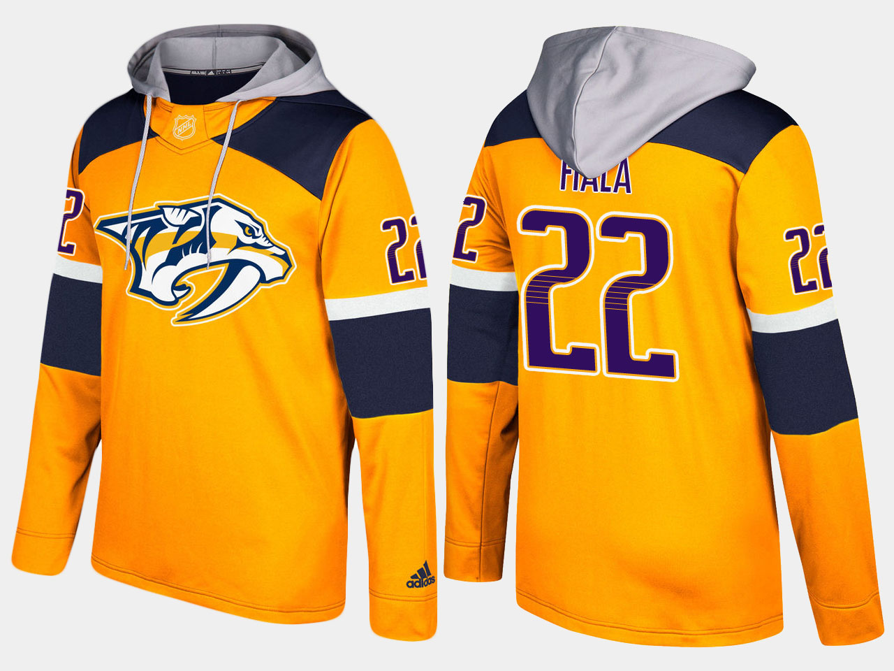 Men NHL Nashville predators #22 kevin fiala yellow hoodie->new york rangers->NHL Jersey